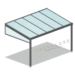 Linker zijkant: zijspie met polycarbonaat